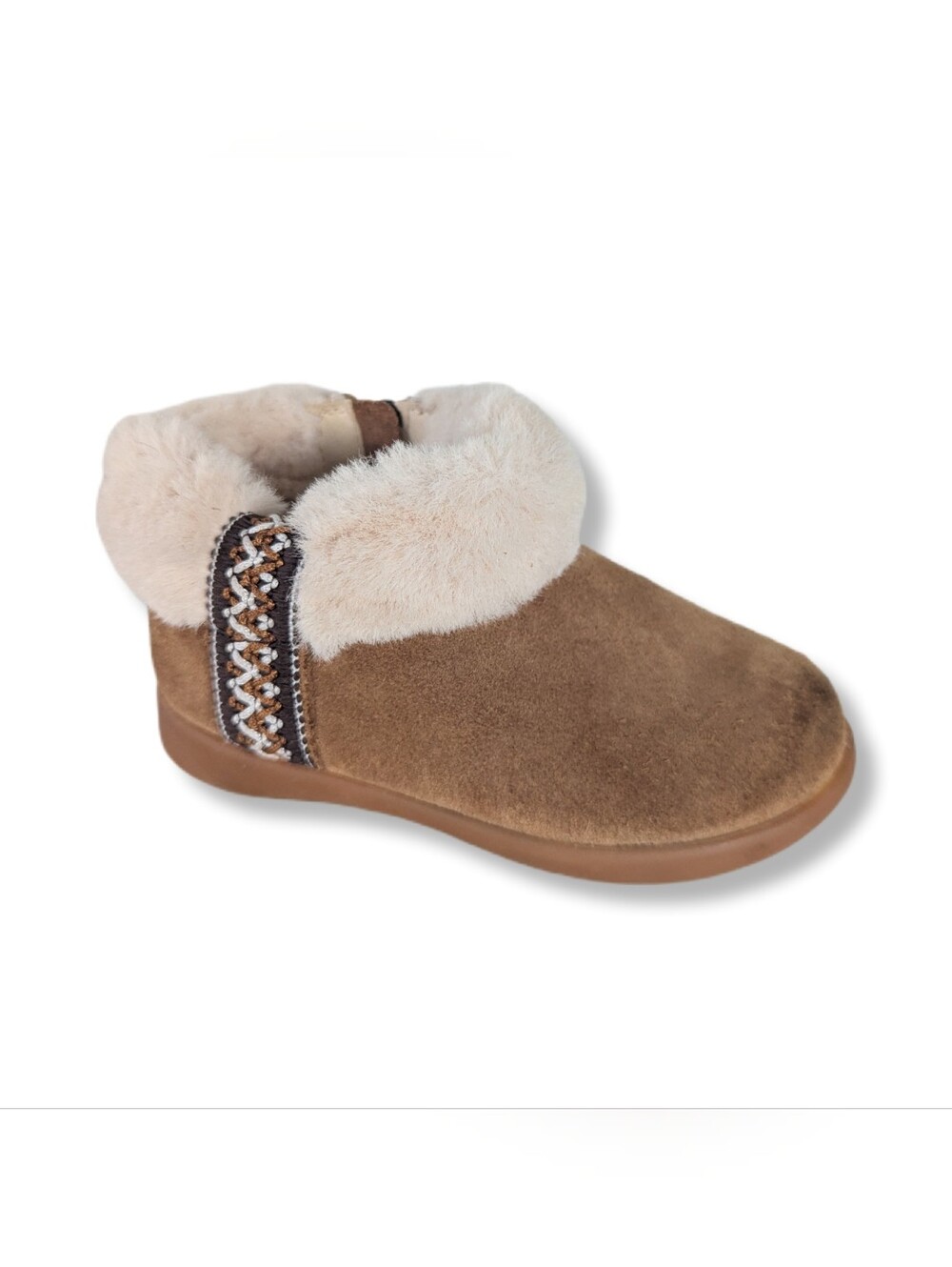 UGG Kids Chestnut Brown Suede Winter Boots